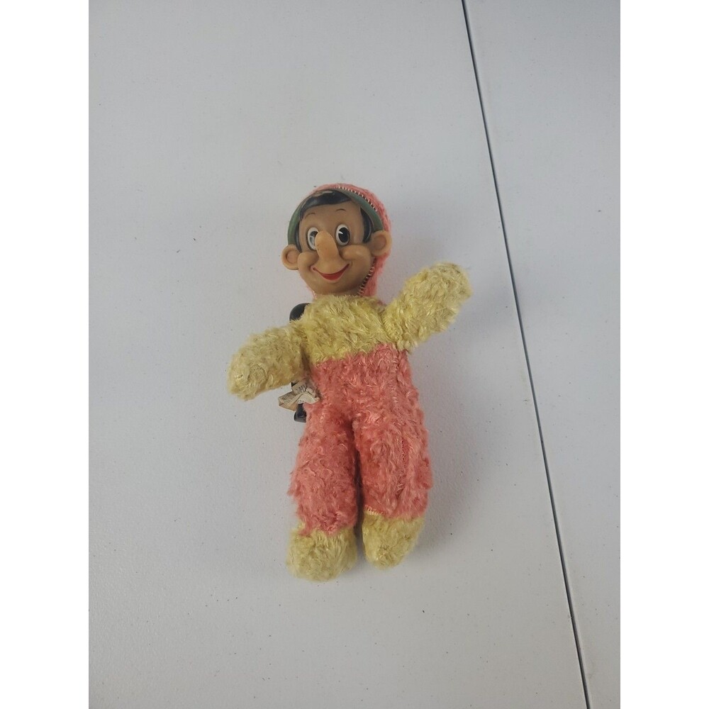 Vtg 1958 Disney Plush Pinocchio with Rubber Face by GUND
